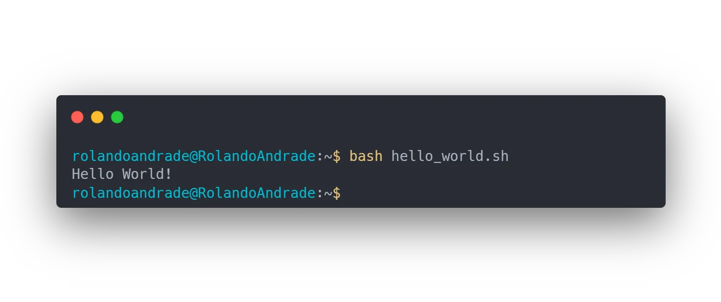 The classic Hello World.