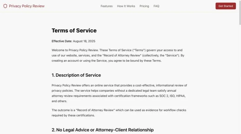 Terms of Service