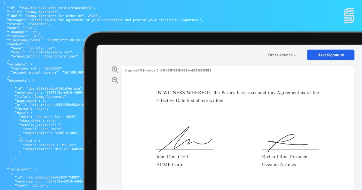 SignatureAPI — Electronic Signature API